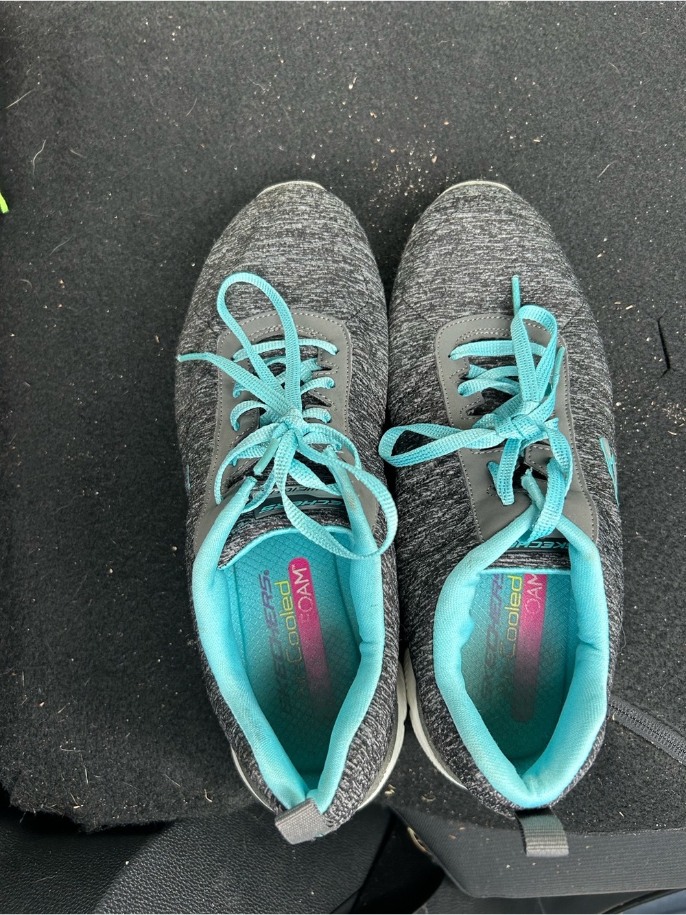 Women’s Sketchers Sneakers Size 10 Light Blue/Gray Air Coole Sole w/ Memory Foam